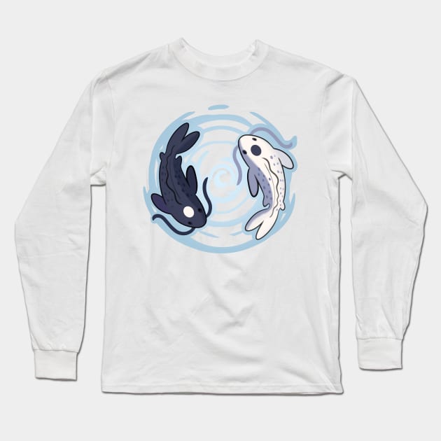 Yin and Yang Koi Fish Edit Long Sleeve T-Shirt by Griffywings